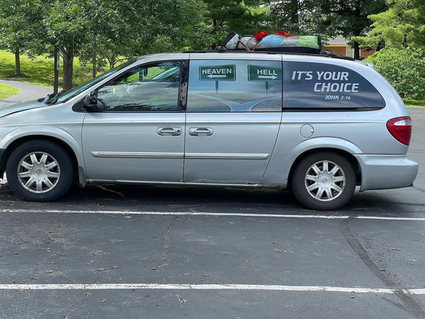 Whatever you do do not sit in the back seat of this minivan