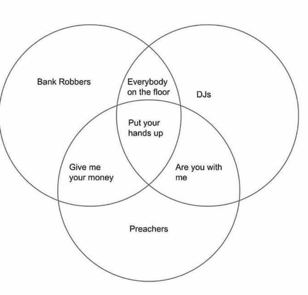 Whats common between bank robbers DJs and preachers