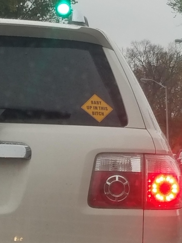 When baby on board isnt hip enough