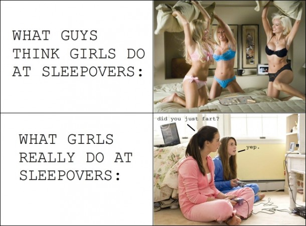 When girls have sleep overs