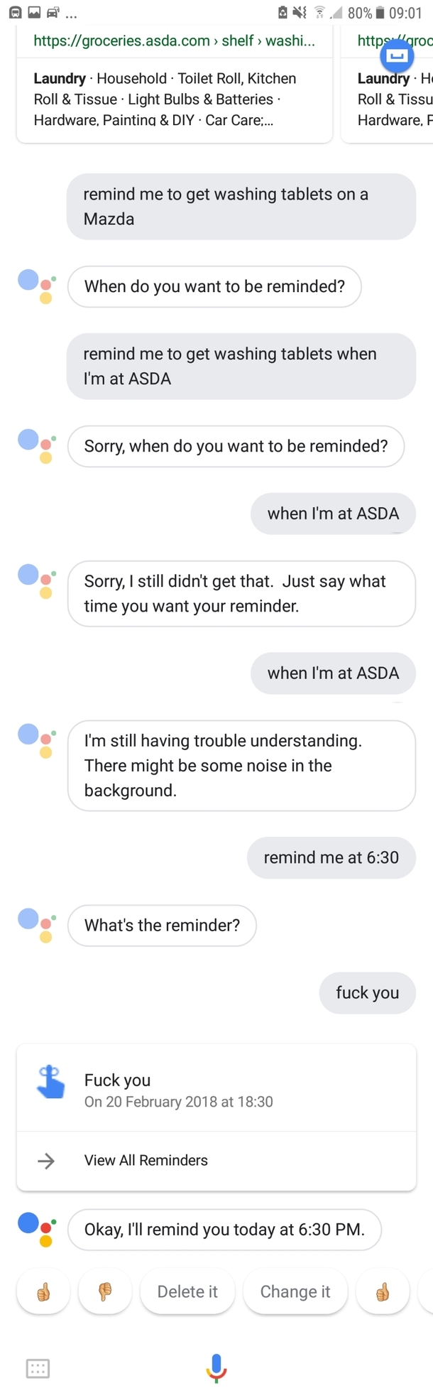 When Google Assistant just hates you