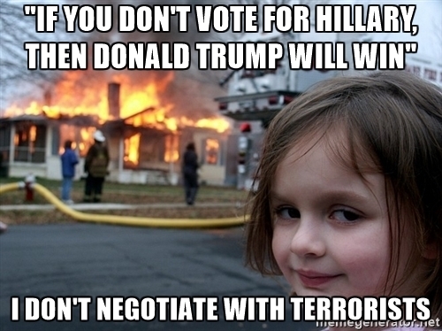 When Hillary supporters threaten you with this one