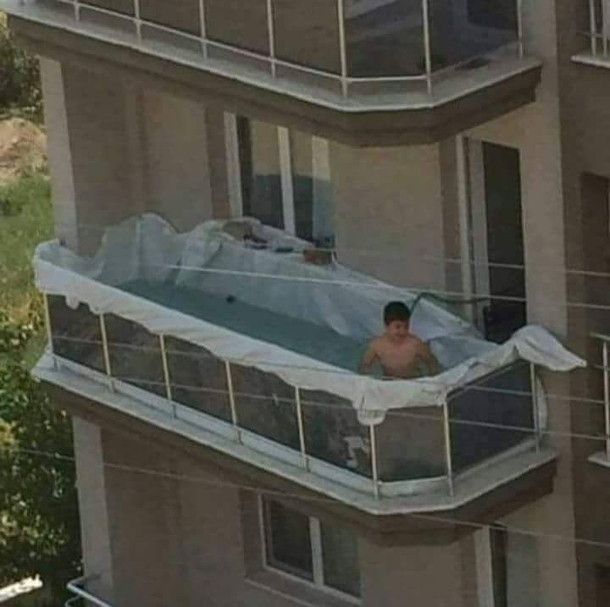 When its too hot but your parents cant afford a pool