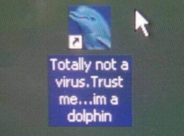 When log in to your system and find a new icon you gotta click it right