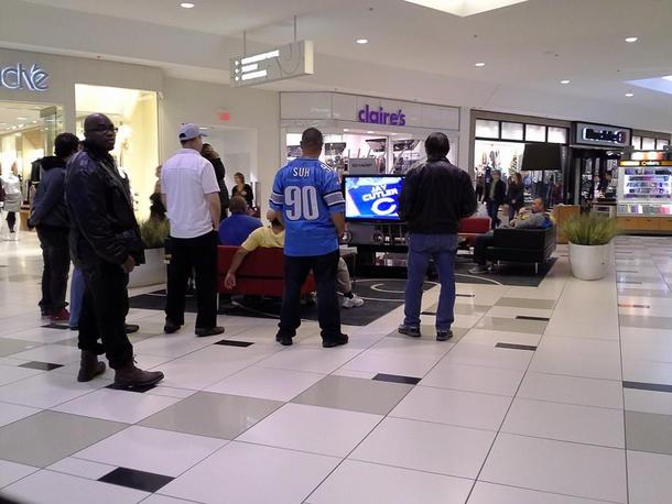 When men are forced to go to the mall on Football Sunday
