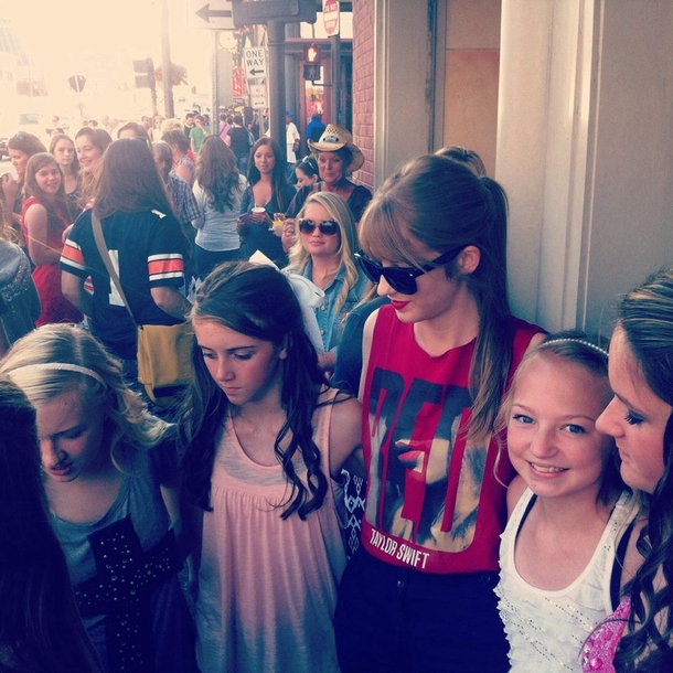 When my friend went to the  concert in Nashville fans kept coming up to her thinking she was actually Taylor Swift