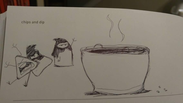 When my girlfriend gets a book that asks her to draw certain things