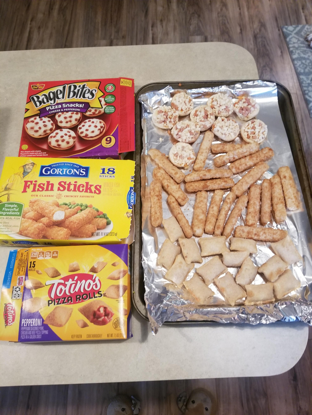 When my husband is left in charge of dinner