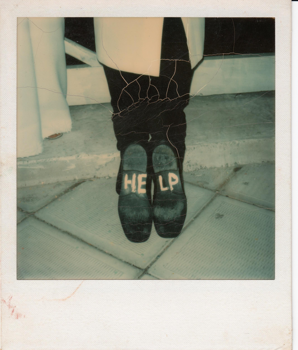 When my parents got married they had to kneel at the alter and unknowingly to my father his brother wrote this on the bottom of his shoes Earlier that day my uncle had kindly offered to shine his shoes for him My mothers side was a bit more conservative a