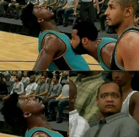 When one of the NPCs notices that glitch in the game
