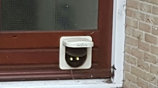 When satan waits for you to come home but covertly so as not to scare the neighbours