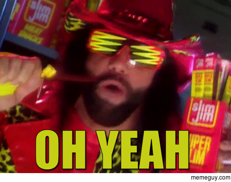 When someone asks if Ive been making all the Macho Man gifs