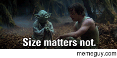 When someone asks the ideal size for a good gif