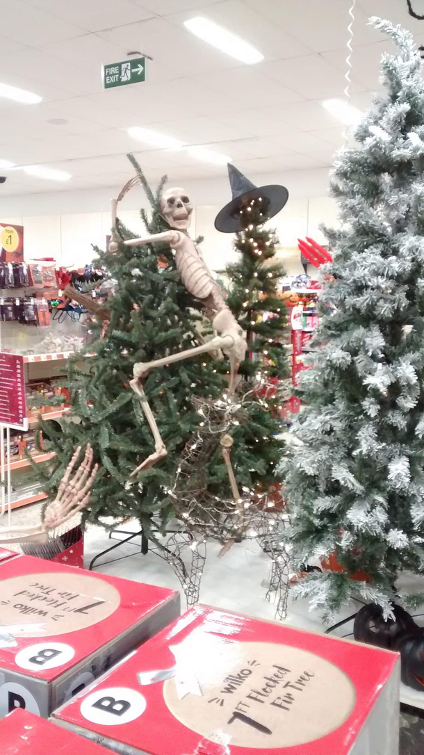 When the Christmas decorations hit the stores before Halloween