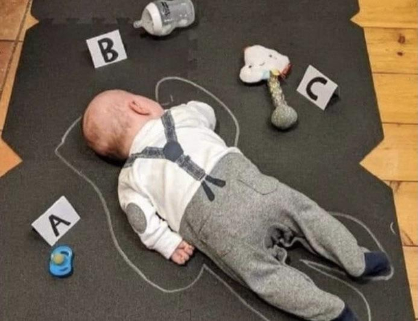 When the homicide detective comes to babysit