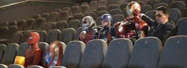 When the movie finished  minutes ago but its a marvel movie