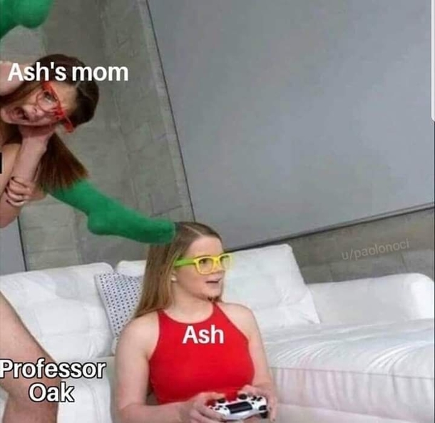 When the professor Oak decided Ash should get out of the house