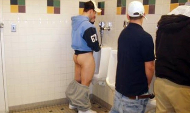 when the quarantine is over and you forget youre in a public restroom