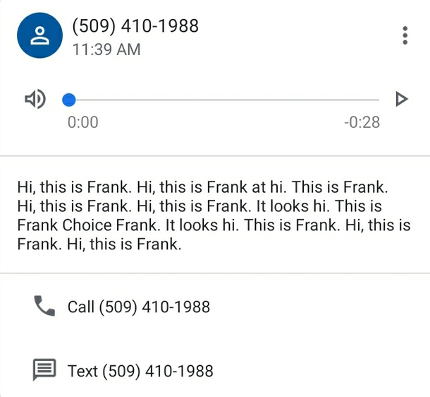 When the robocall bot has a stroke