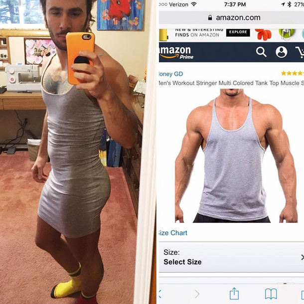 When the tank top you bought turns into a mini-dress