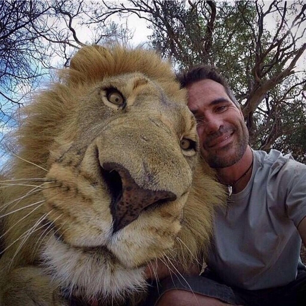When you dont realize how big your head is until you take a selfie with a friend
