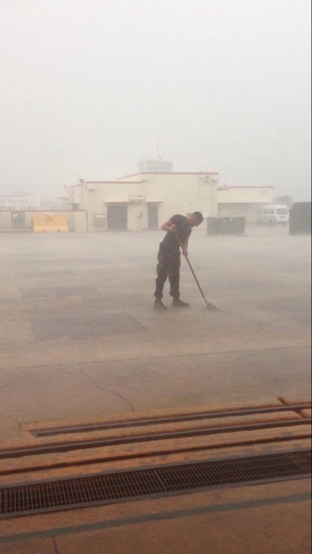 When you fuck up so bad they make you mop the rain