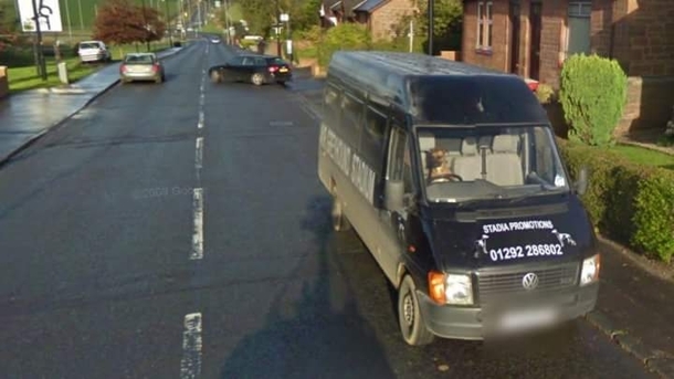When you go on Google maps and find a dog driving a van