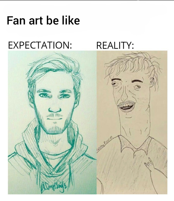 When you try to draw some fan art