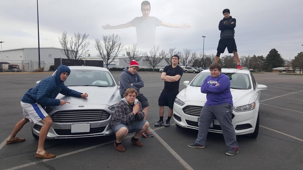 When your friends make you take the pic