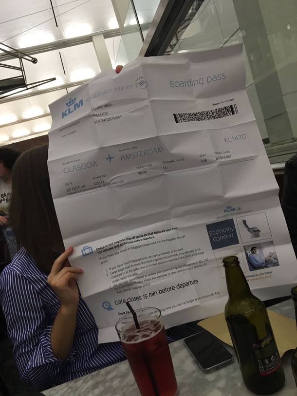 When your Printer friend is in charge of printing your boarding pass