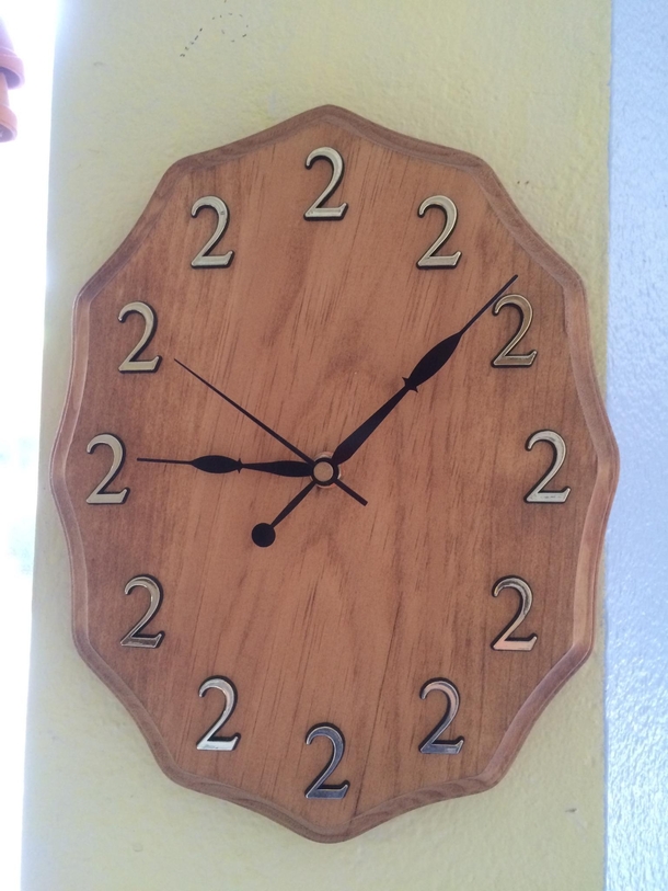 Whenever I ask my dad what time it is he says  followed by a brief pause too late Or too early So I made him this clock PS - rdadjokes doesnt allow pictures so I put this here
