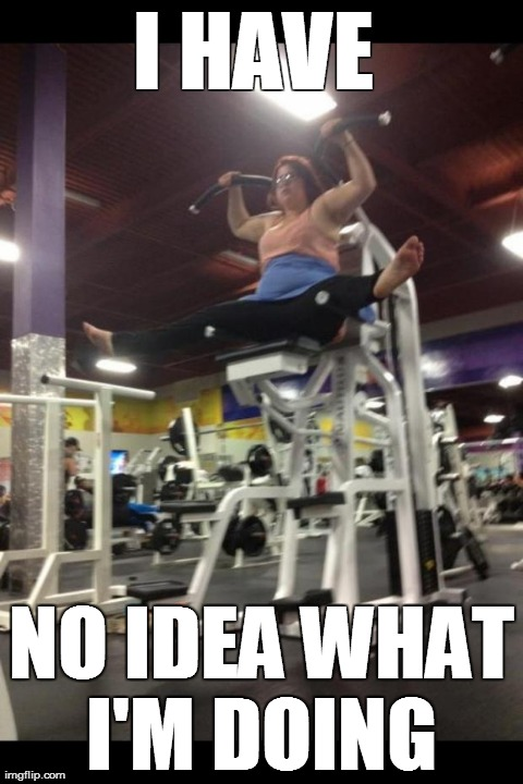 Whenever I try to use gym equipment - Meme Guy