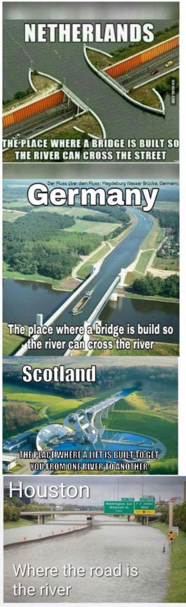 Where the road is the river