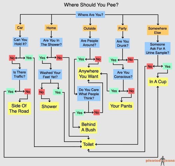 Where you should pee 