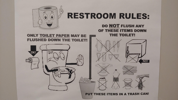 Which one of you is flushing cans and bottles down the toilet