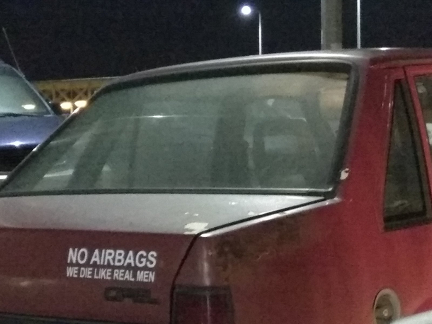 While at my neighborNo Airbags - We Die Like Real Men
