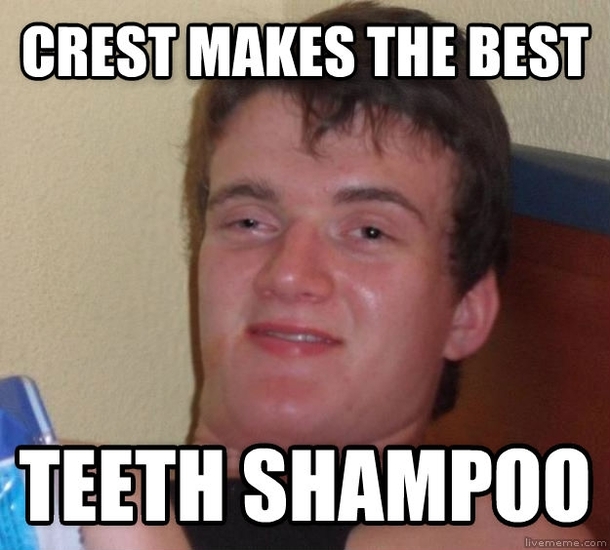 While college shopping my brother forgot the word for toothpaste