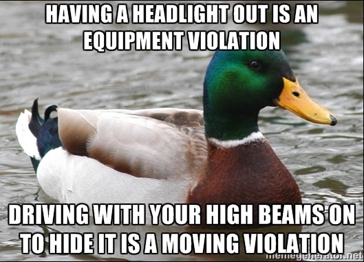 While were on the subject of appropriate high beam usage