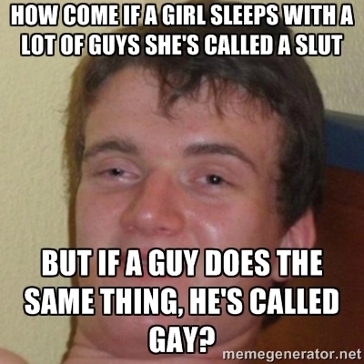while were talking about double standards