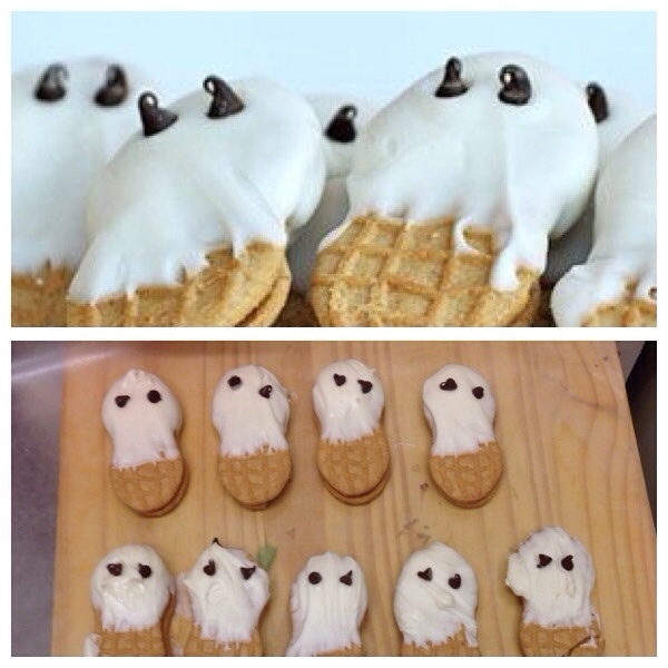 White Chocolate Ghost Cookies