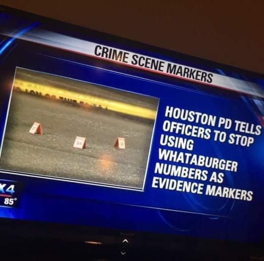 Who doesnt want free advertising in crime scene photos