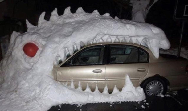 who even builds snowmen anymore gotta build snow monsters