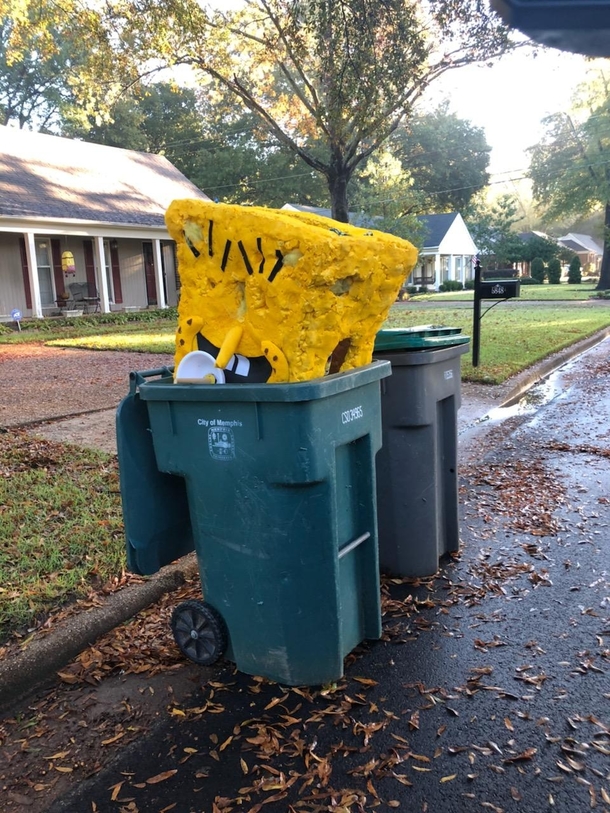 Who lives in a trash can on the side of the street