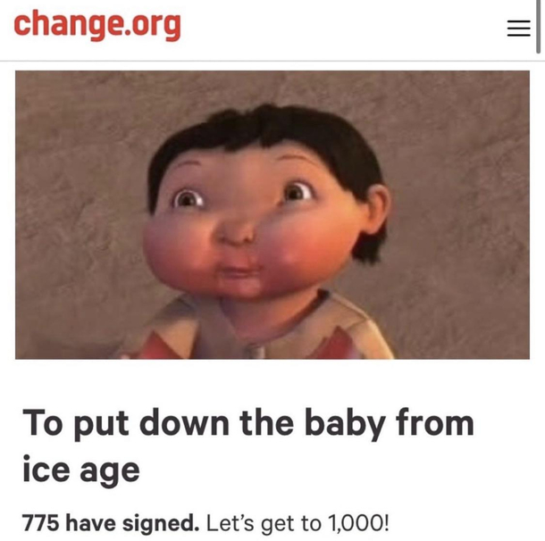 Who wants to put down the ice age baby for good