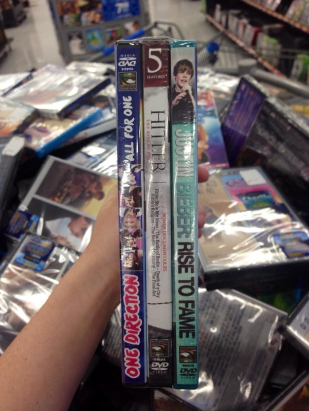 Whoever bundles the movies at Walmart has a good sense of humor