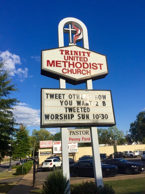 Whoever is in charge of this church sign isnt getting paid enough