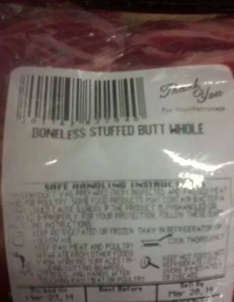 Whoever put the label on this package of meat knew exactly what they were doing
