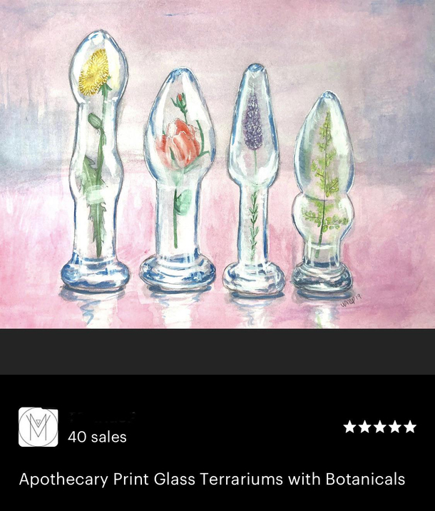 Wholesome drawing of terrariums for sale on Etsy
