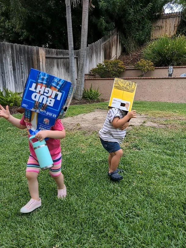 Why buy toys All they end up playing with is the box