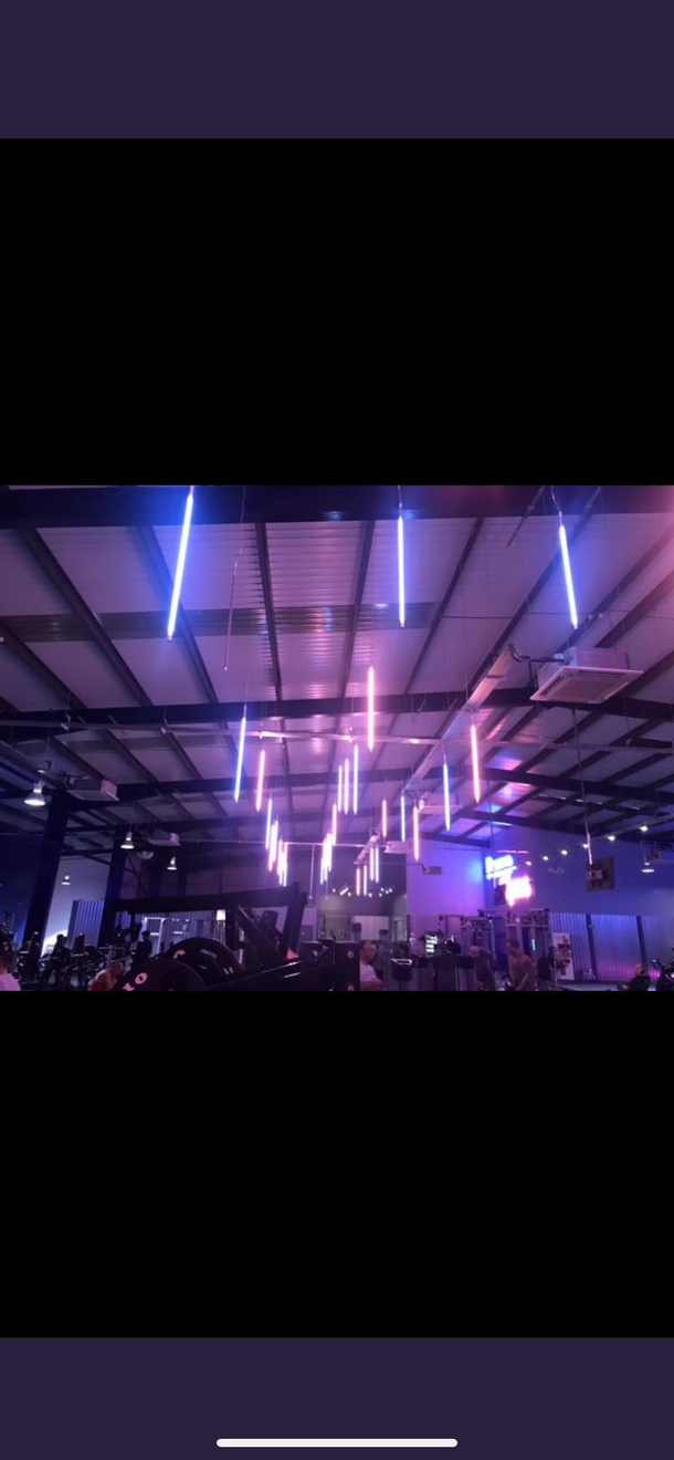 Why do the lights of my gym look like dangerous dangling lightsabers